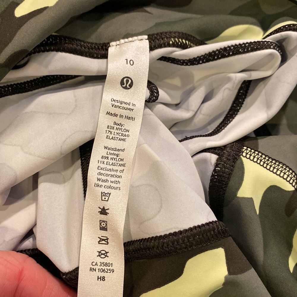 NWT lululemon Fast and Free HR Tight 25" - Heritage 365 Camo Crispin Green - Picture 6 of 6